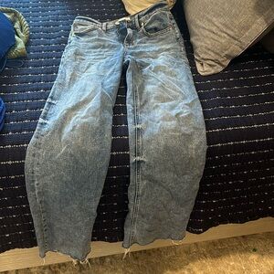 Sneak Peek brand, boot cut dark wash blue jeans